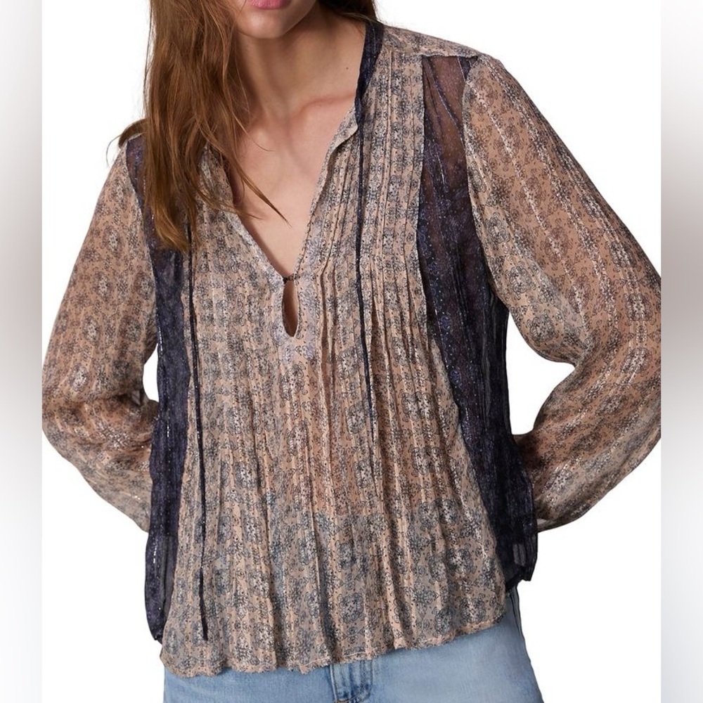 RAG & BONE Amaris floral boho top size M